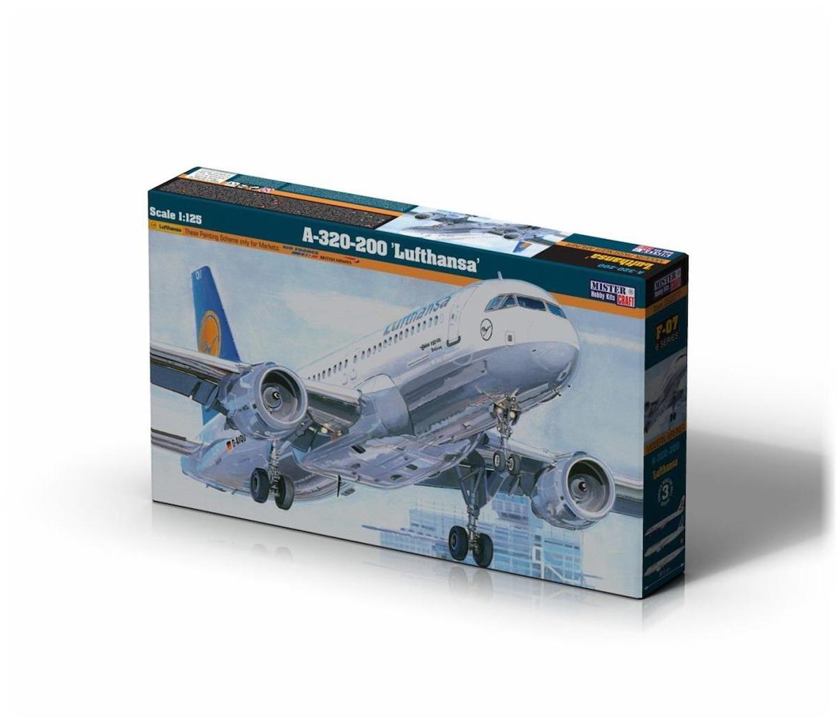 Mistercraft F008 1/125 A-320-200 Lufthansa Yolcu Uçağı Demonte Plastik Maketi