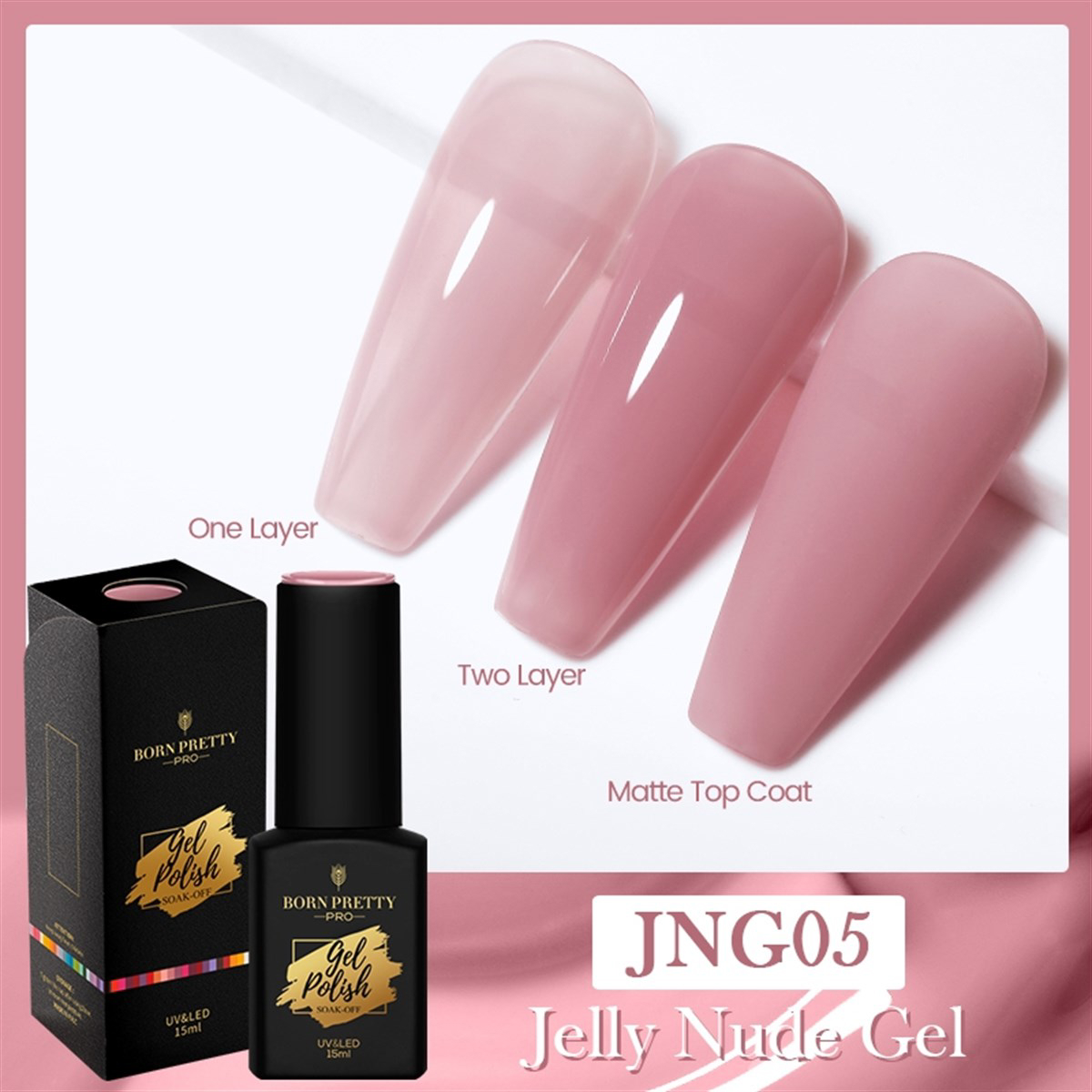 BORN PRETTY Pro 15ml Jelly Nude serisi (54134-5)