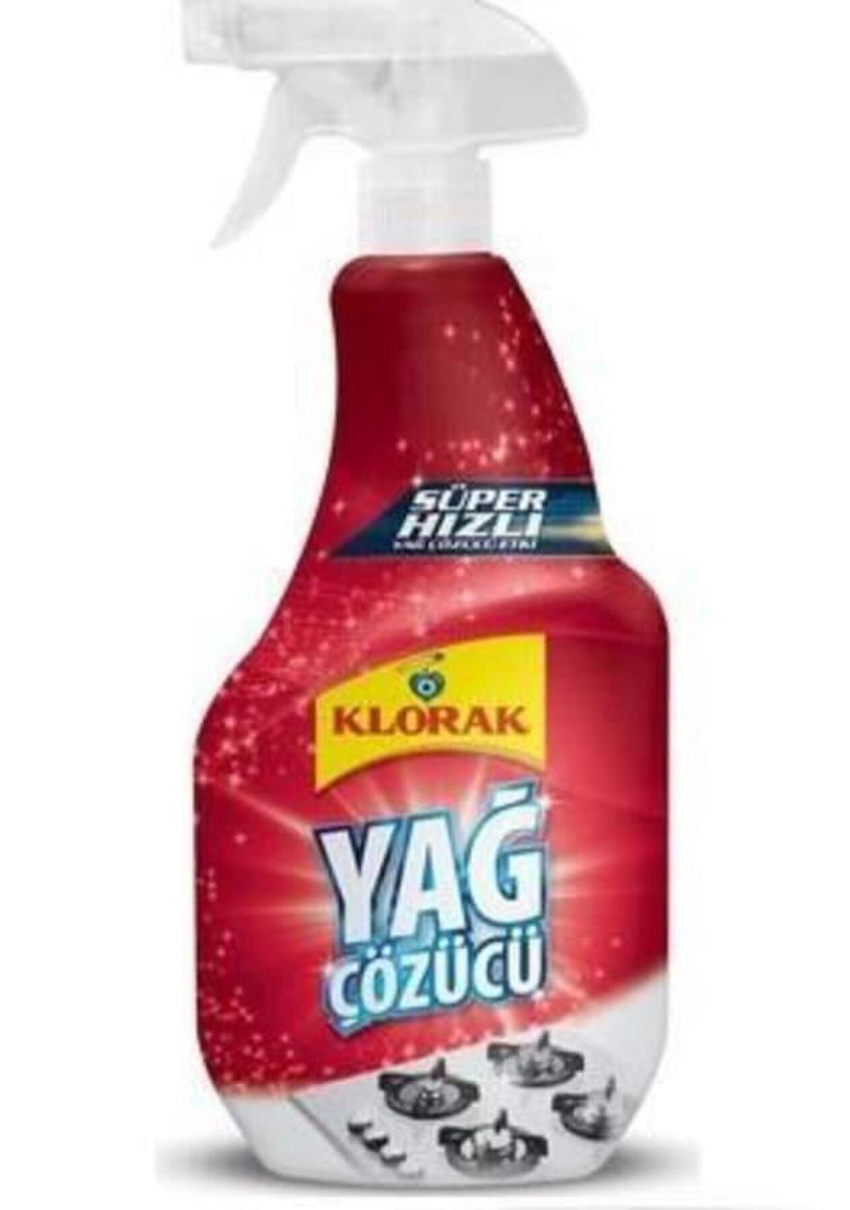 Klorak Temizleme Sprey Yağ Çözücü 750ml X 12 Adet