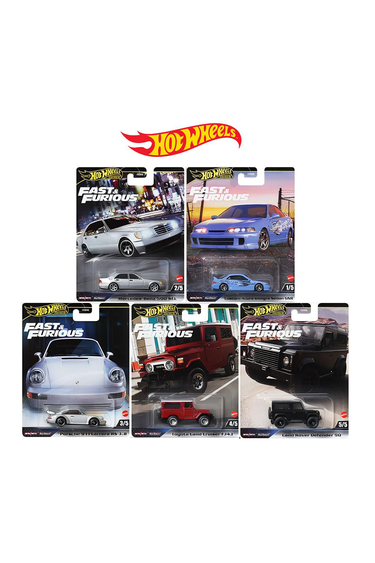 Hot Wheels Premium 2024 Fast And Furious 5'li Set