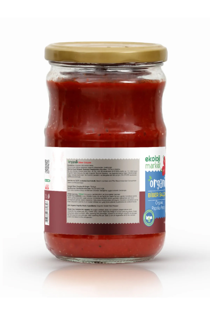 E.M. Organik Tuzsuz Biber Salçası 610 Gr