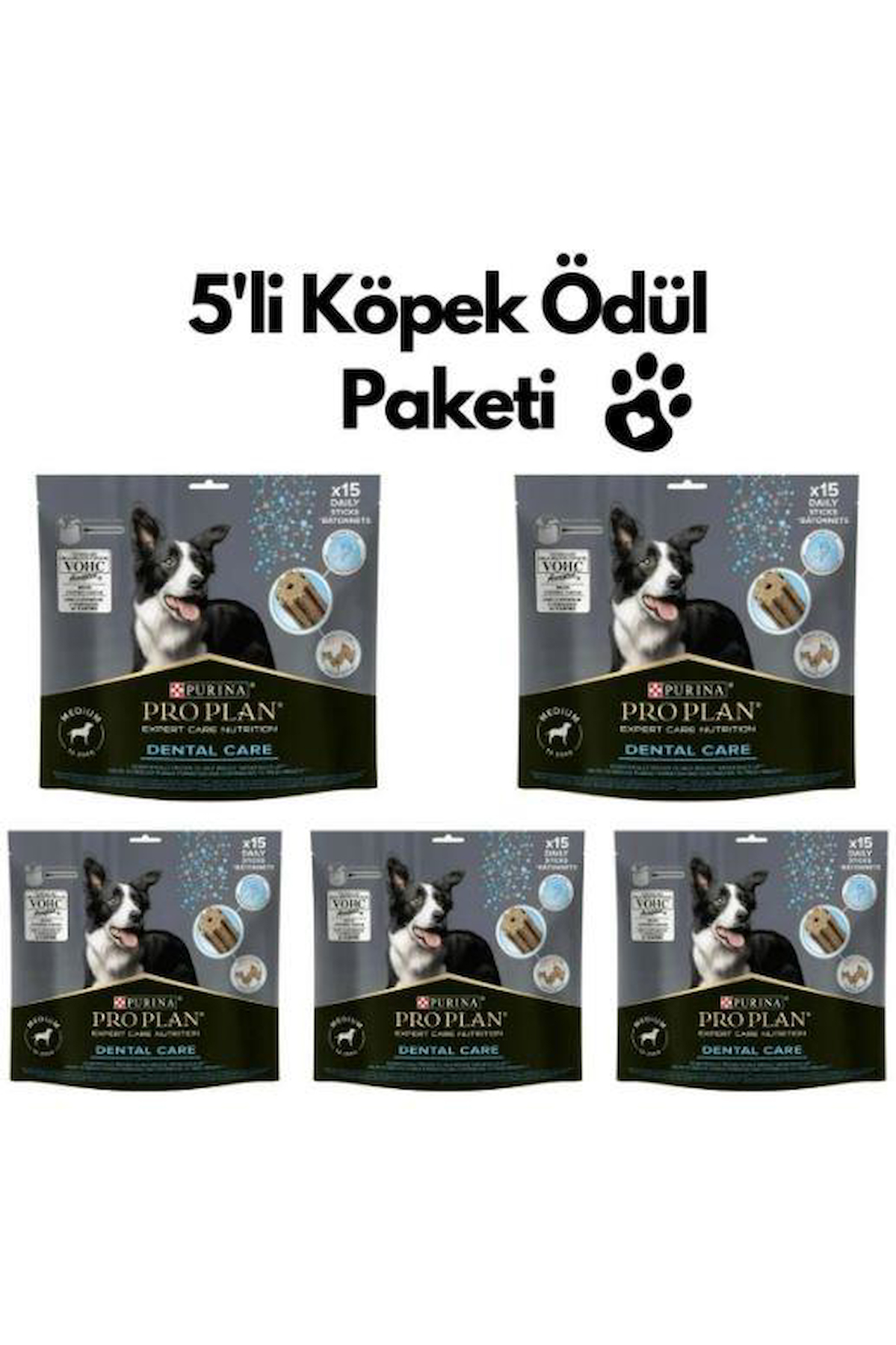 Pro Plan Dental Care Orta Irk Köpek Ödül Maması 345 Gr* 5 Adet