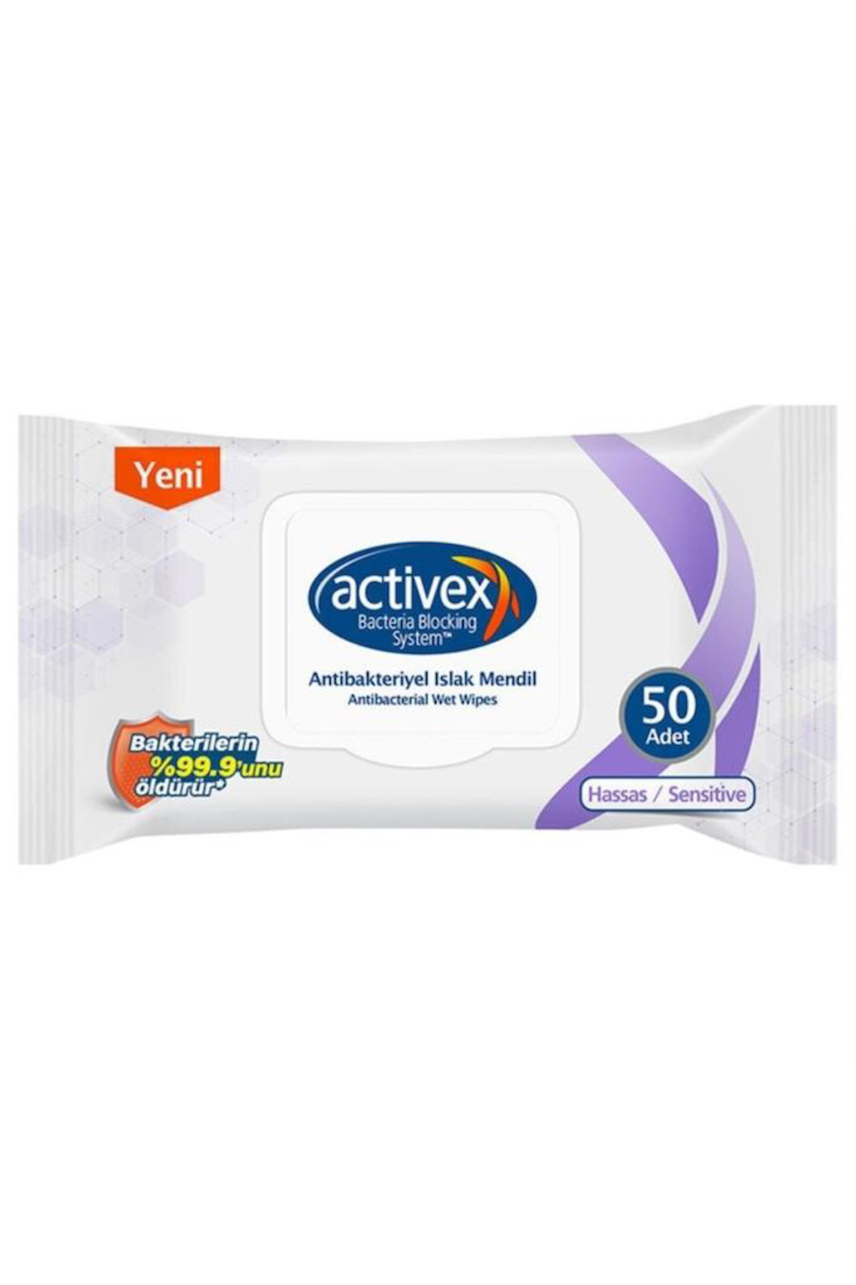 Activex Antibakteriyel Hassas Islak Mendil 50'li