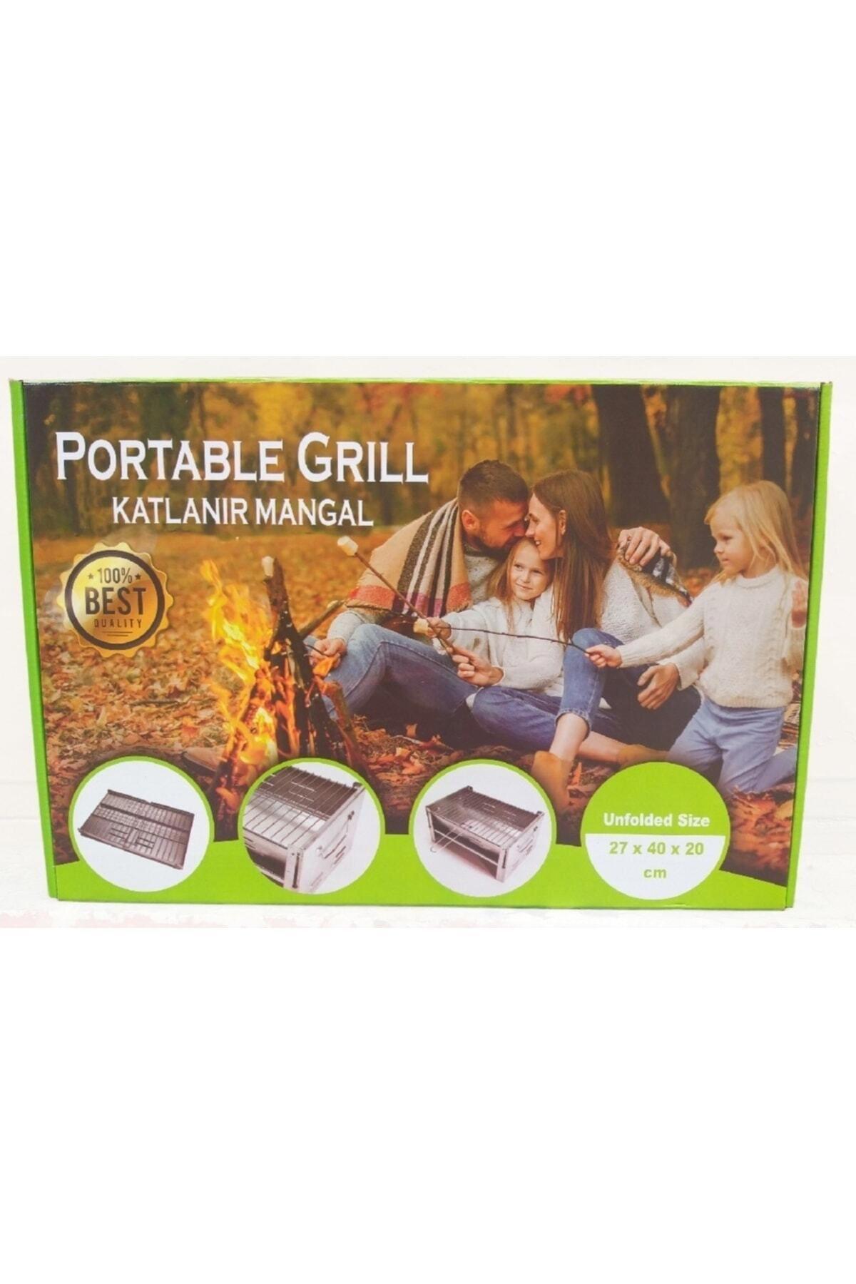 Çantalı Galvaniz Katlanır Mangal (özel Kutusu Vardır)