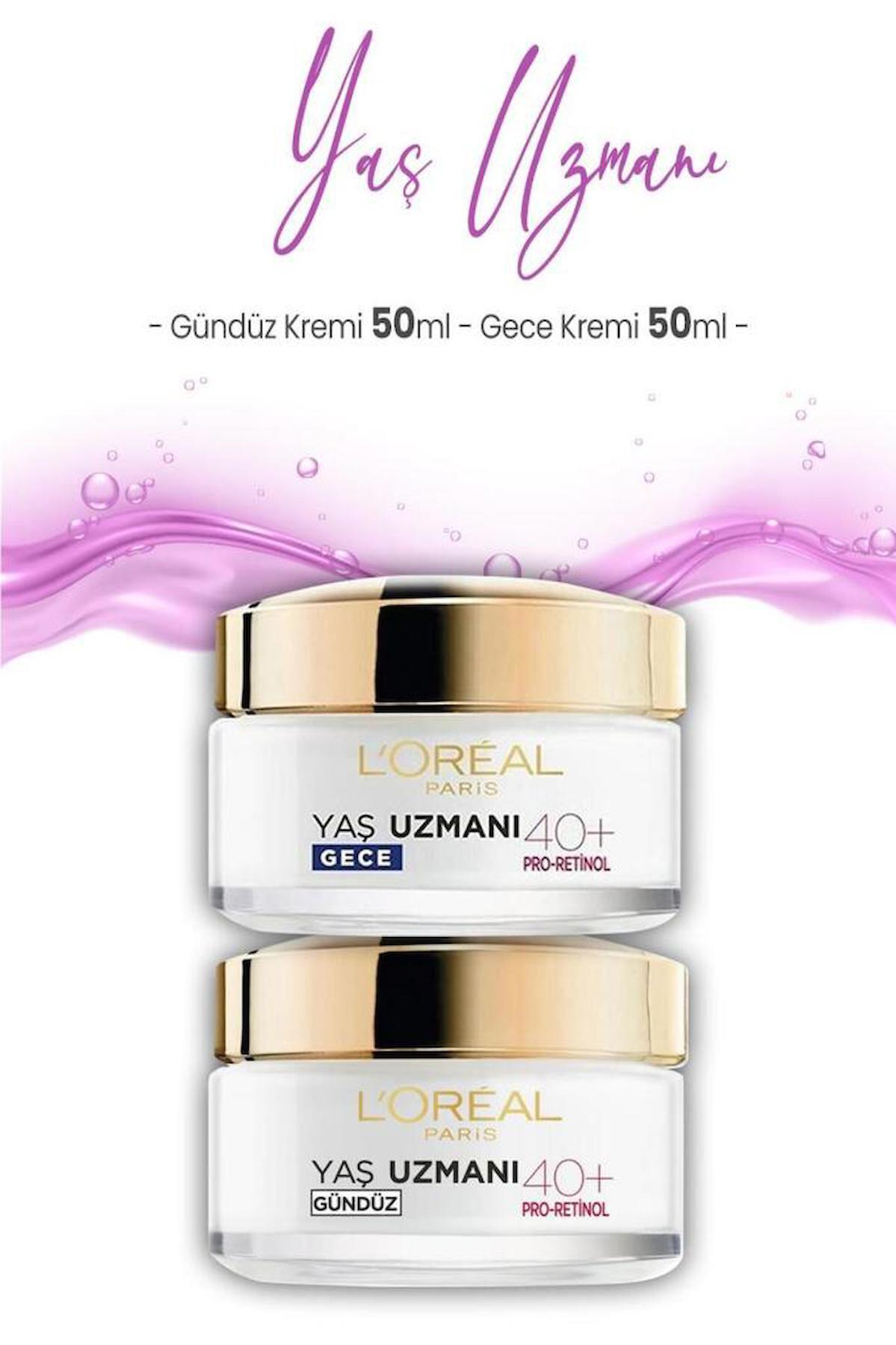 L'Oreal Paris Yaş Uzmanı 40+ Kırışıklık Karşıtı Sıkılaştırıcı Gündüz & Gece Kremi Seti 2'li Set