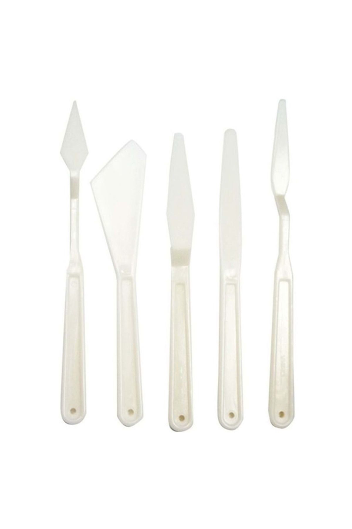 Rich Spatula Plastik 5 Li Set Beyaz 11248