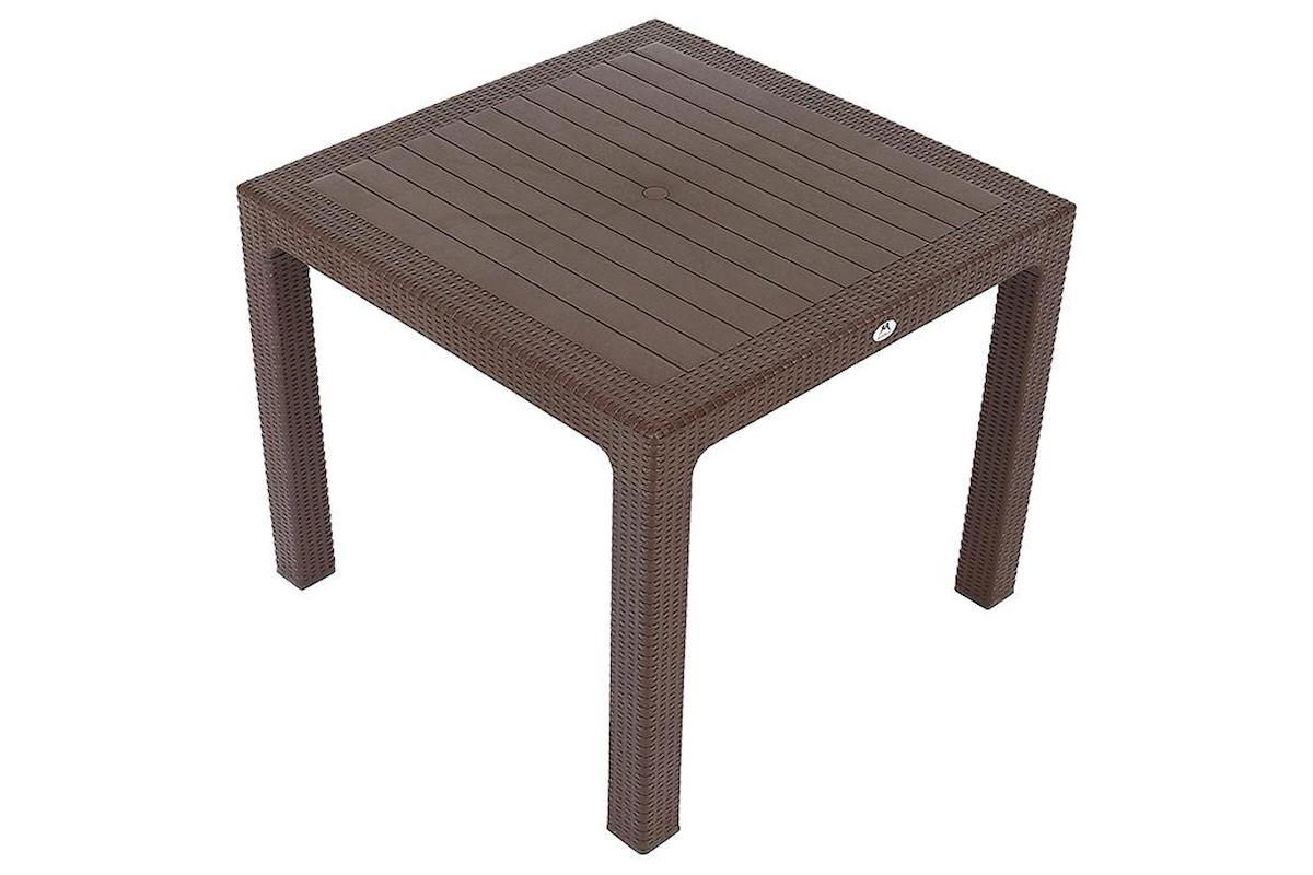 Mandella 90x90 Elit Rattan Masa KAHVERENGİ