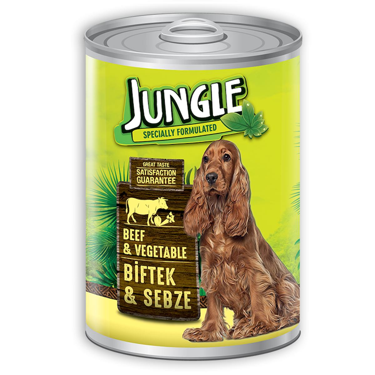 Jungle Biftekli Sebzeli Köpek Konservesi 415 Gr