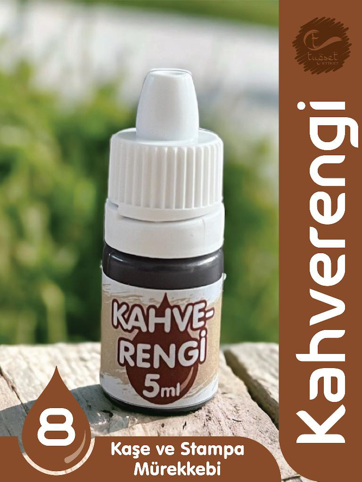 Kaşe Istampa Mürekkebi 5 ml  - Kahverengi-T872