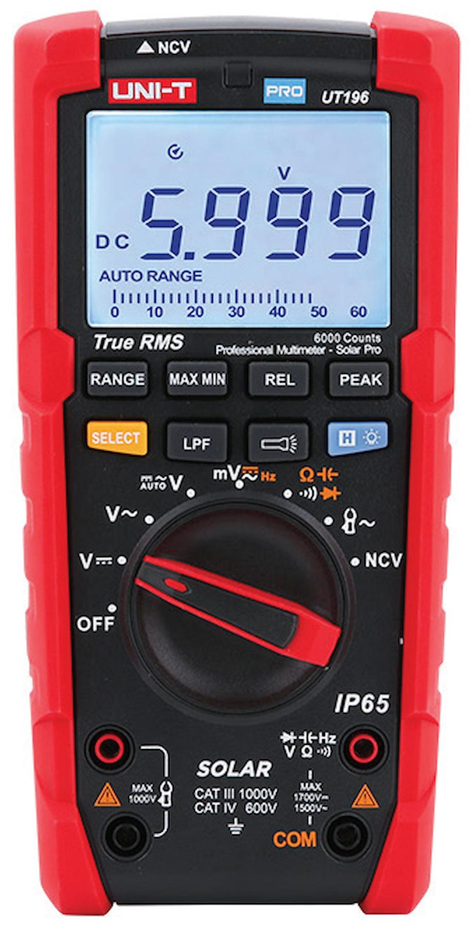 Uni-T UT196 DC Solar 1700V True RMS Profesyonel Multimetre