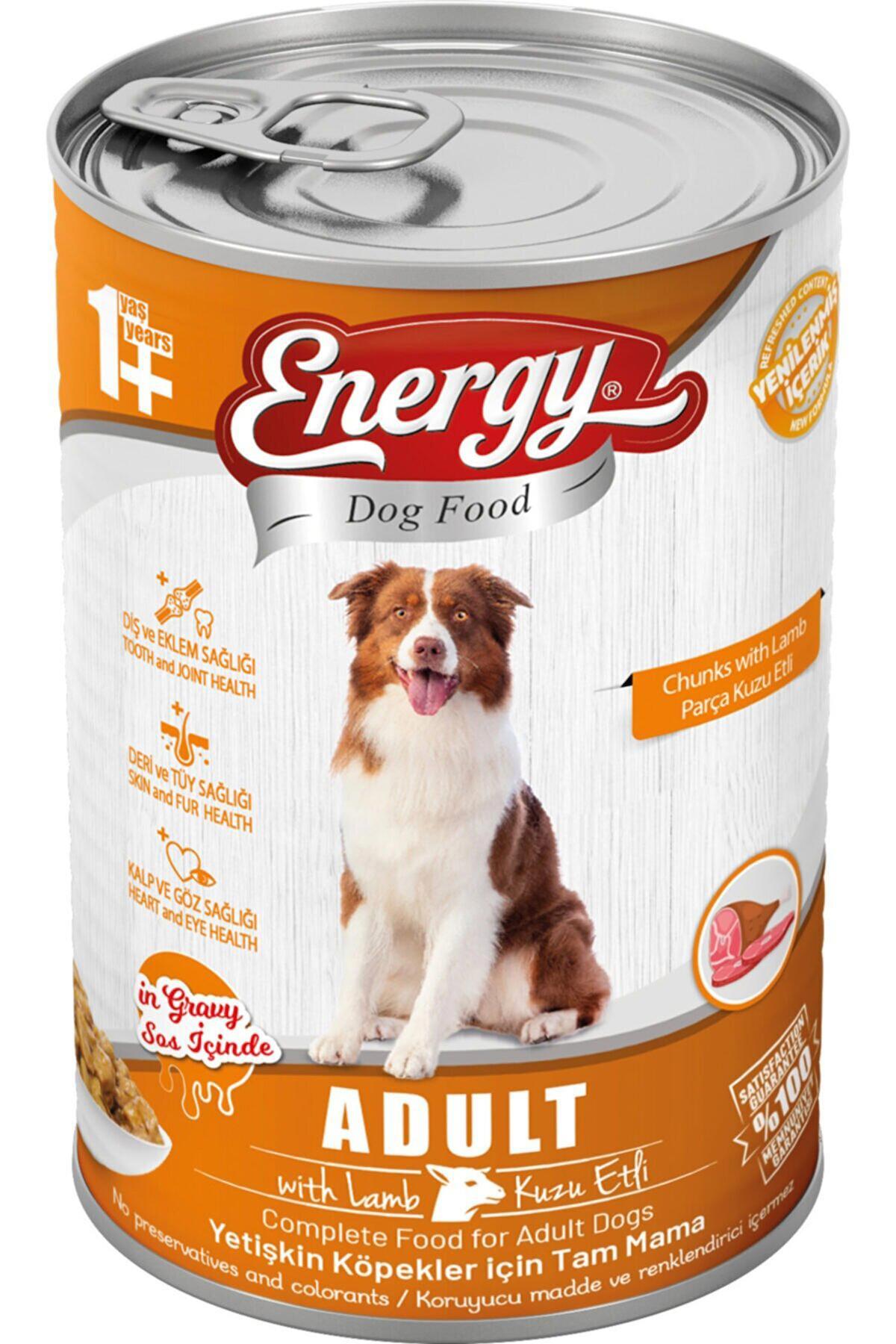 Energy Pet Food Energy Kuzu Etli Yetişkin Islak Köpek Konserve Maması 415 Gram 80 Adet