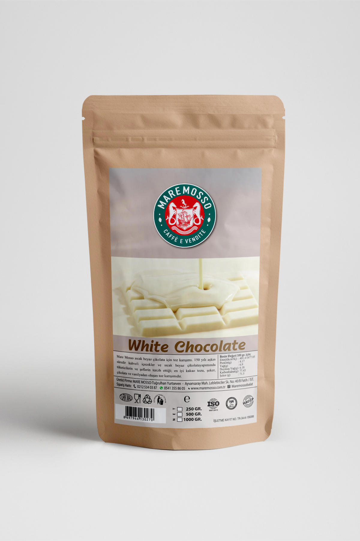 Beyaz Çikolata 1 Kg. White Chocolate