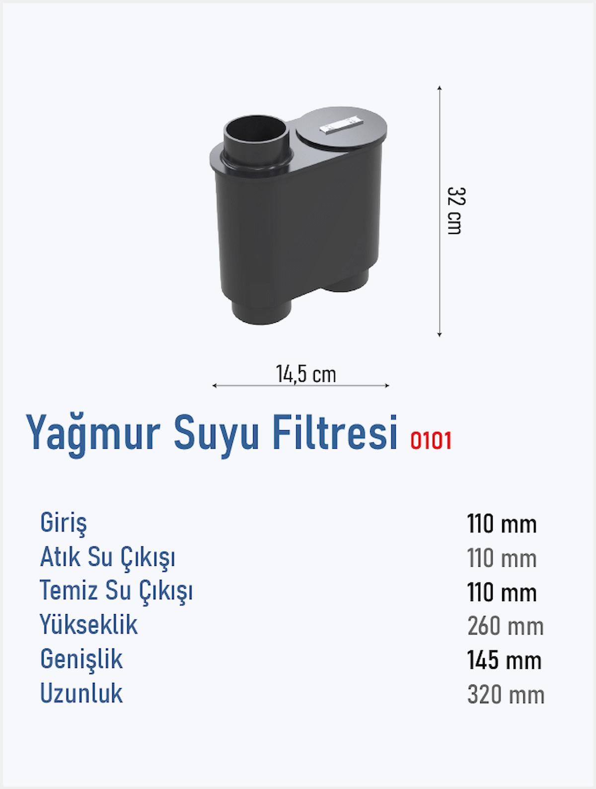 TankPlast Dikey İnişli Boru Tipi Yağmur Filtresi YFDİ 0101