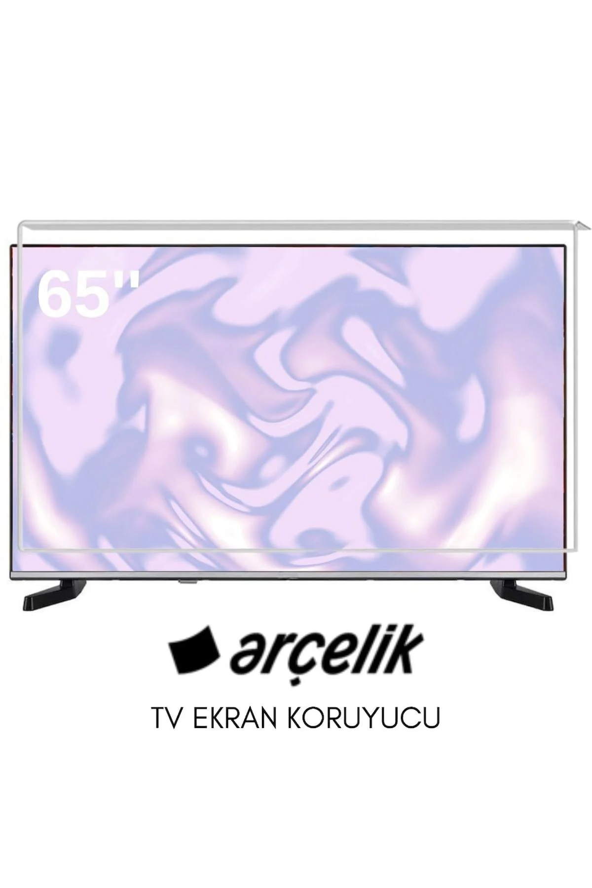 Technozi Arçelik Uyumlu 65" Inç 165 Ekran Tv Koruyucu Kırılmaz Paneli