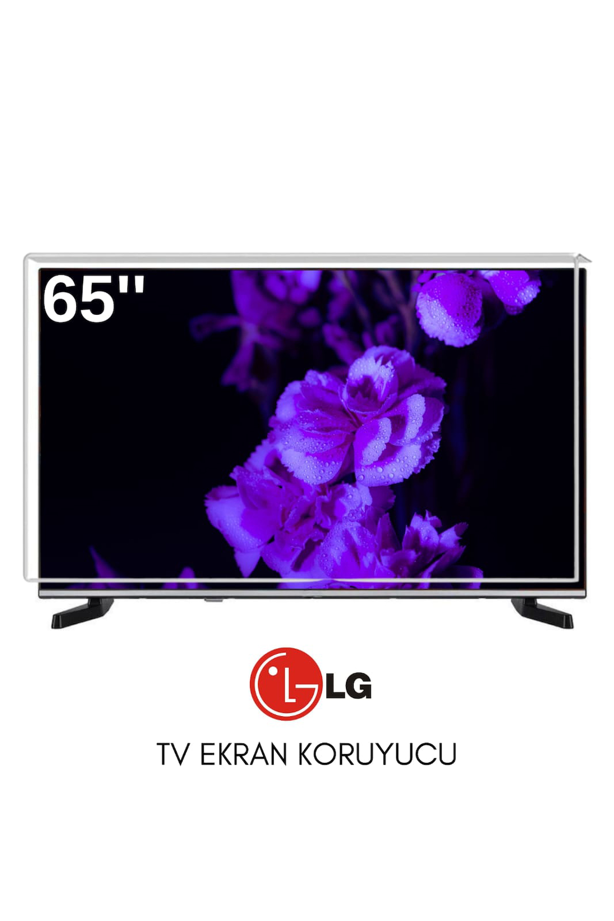 Technozi LG Uyumlu 65" inç 165 Ekran Tv Koruyucu Kırılmaz Paneli