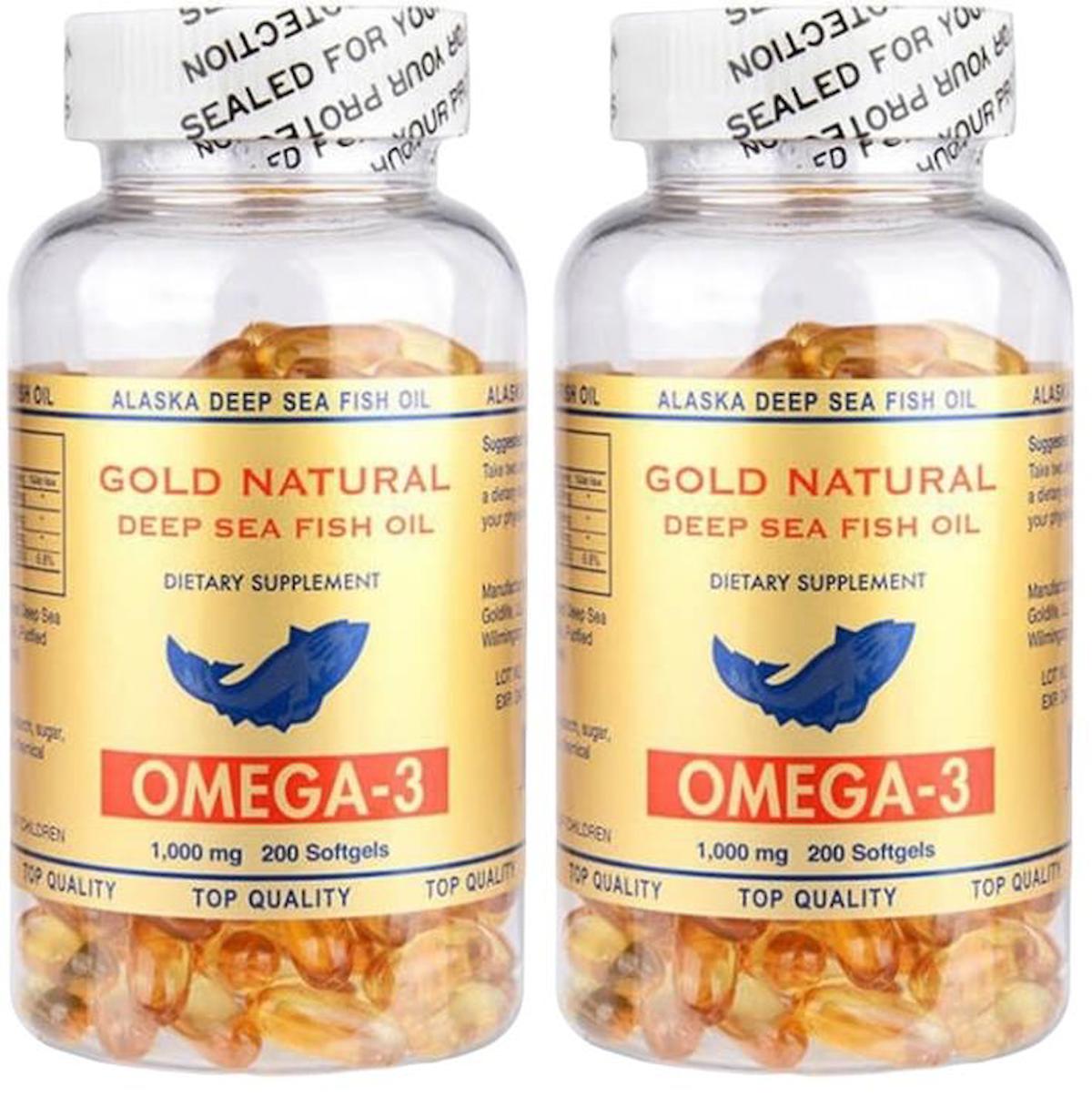 Gold Natural Omega 3 1000 Mg Balık Yağı 2x200 Softgel