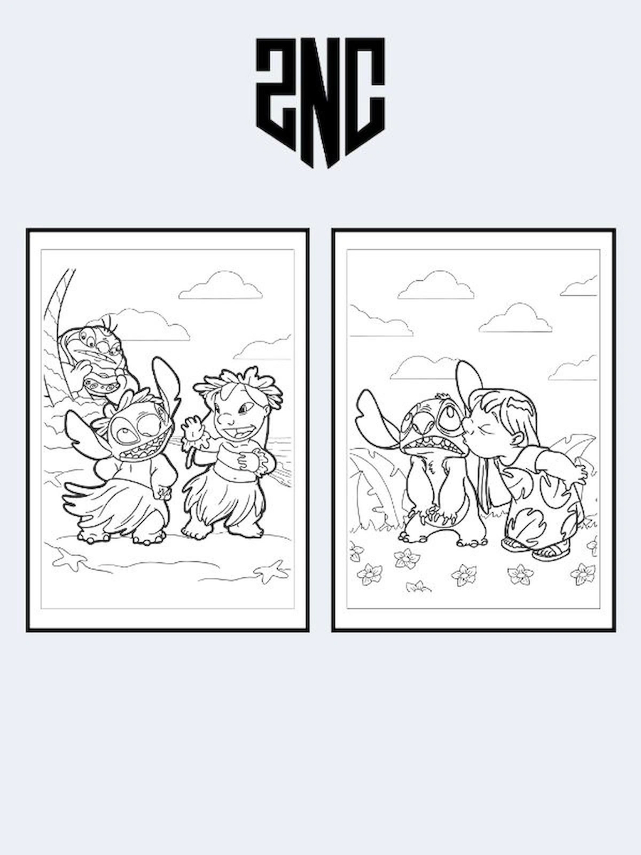 Lilo ve Stitch Boyama Kitabı (20 Tam Sayfa), (Sticker Hediyeli)