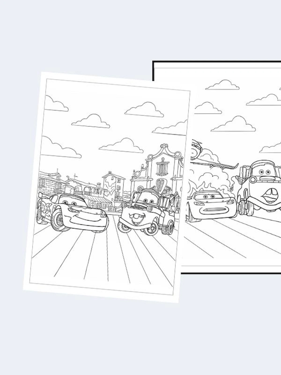 Arabalar (Cars) Boyama Kitabı (20 Tam Sayfa), (Sticker Hediyeli)