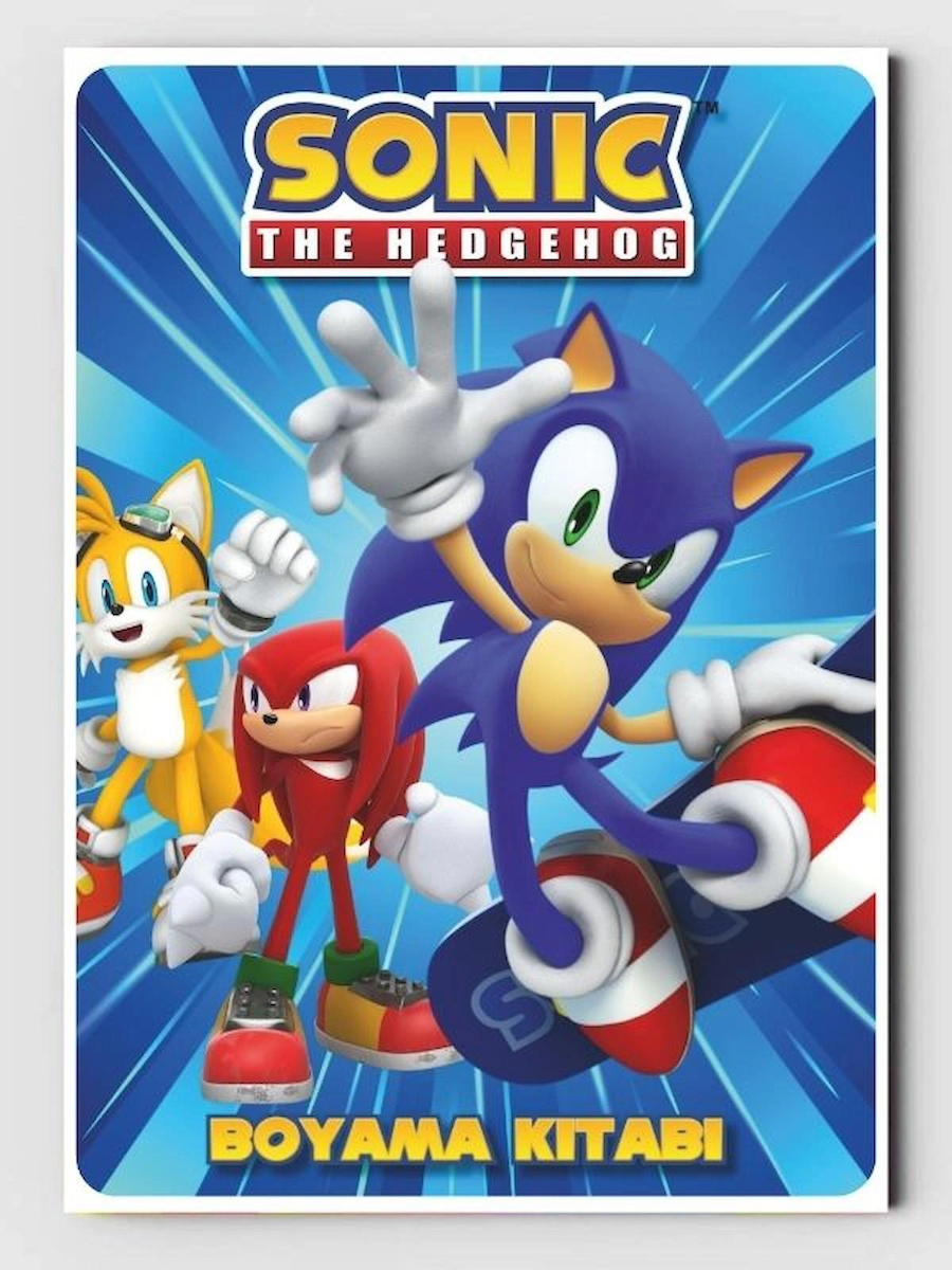  Sonic (Kirpi Sonik) Boyama Kitabı (20 Tam Sayfa), (Sticker Hediyeli)