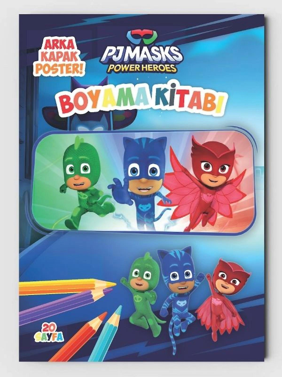 Pijamaskeliler Çocuklar İçin Boyama Kitabı (20 Tam Sayfa Resimli Boyama Kitabı)