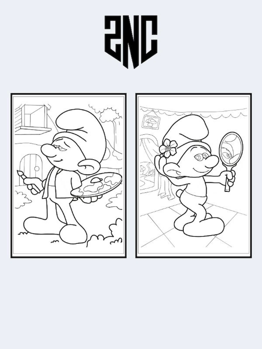 Smurf (ŞİRİNLER) Çocuklar Için Boyama Kitabı (20 TAM SAYFA RESİMLİ BOYAMA KİTABI)