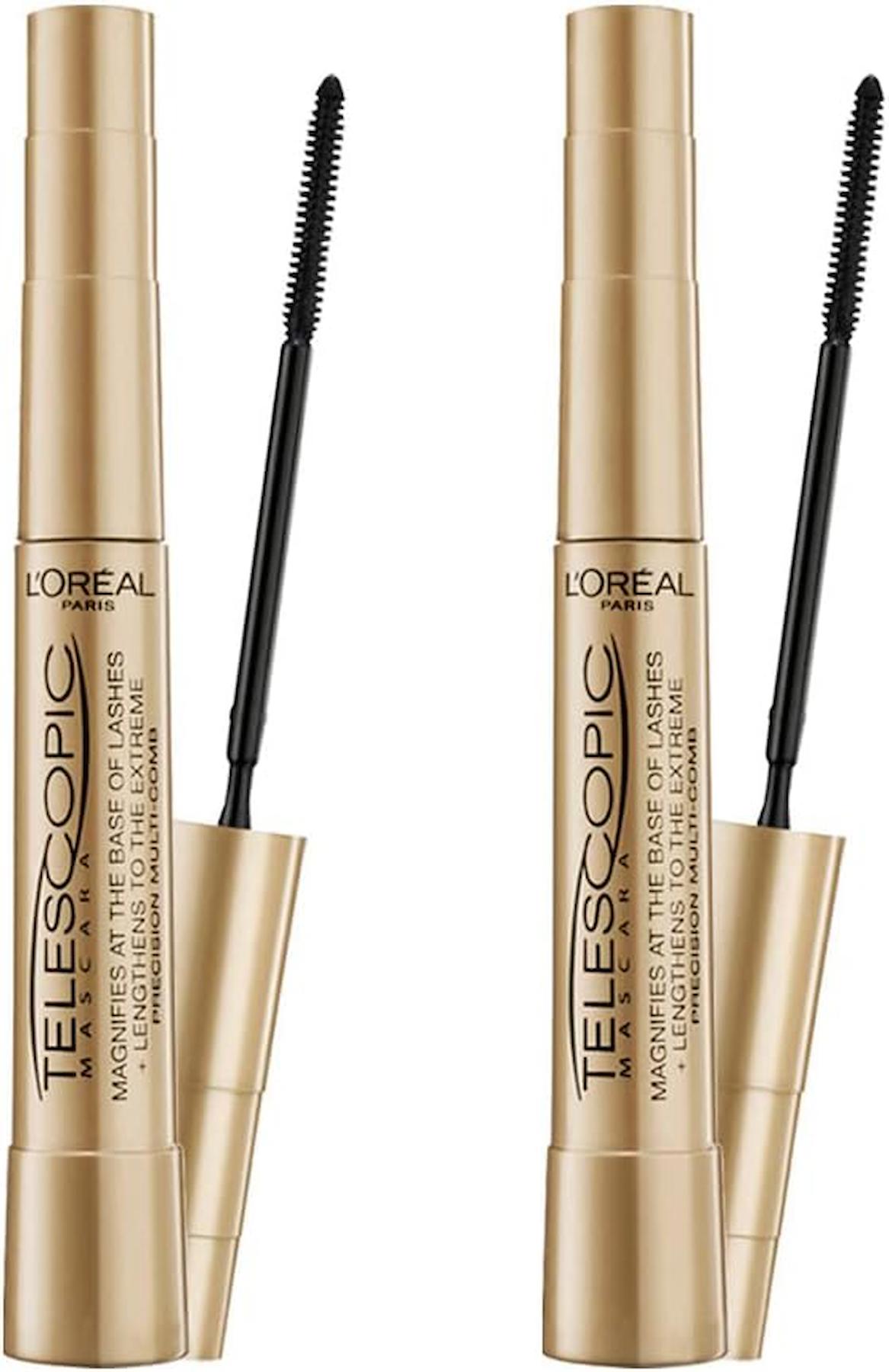 Loreal Paris Telescopic Silikon Fırça Siyah Rimel 2'li