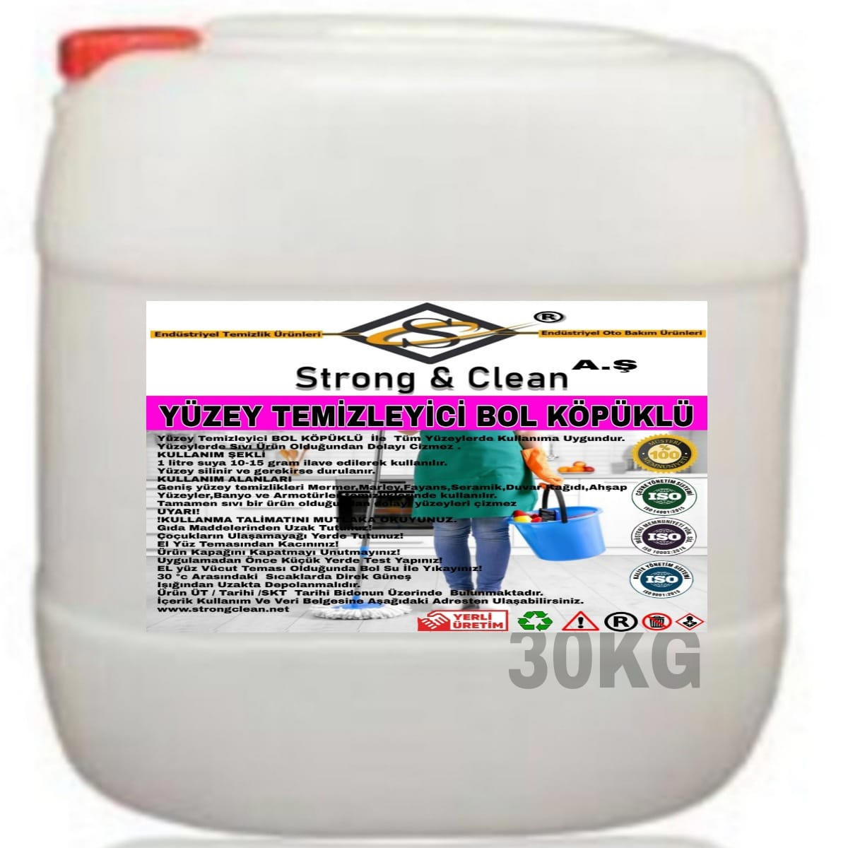 Yüzey Temizleyici Köpüklü 30 Kg