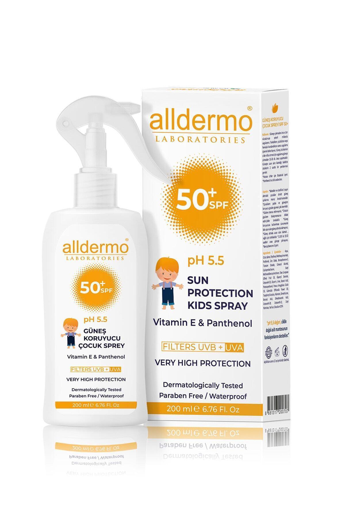 Alldermo SPF 50+ Faktör Çocuk Güneş Koruyucu Sprey 200 ml