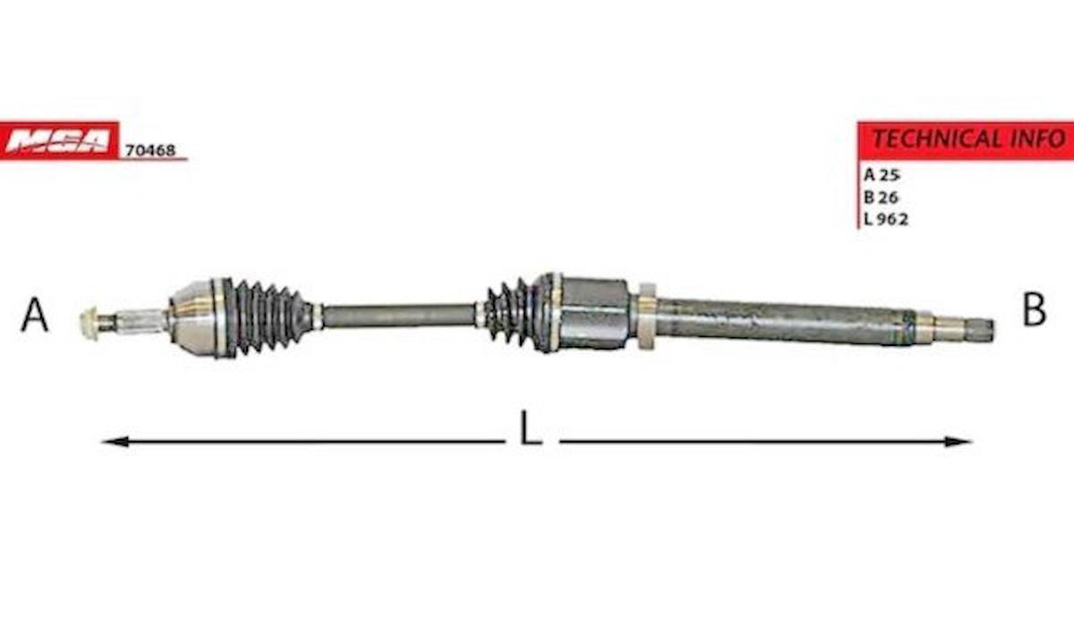 Mga-70468 Mga 70468 Ön Aks Komple Sag Connect 1.8 Tdci 75/90Ps 0 514688512