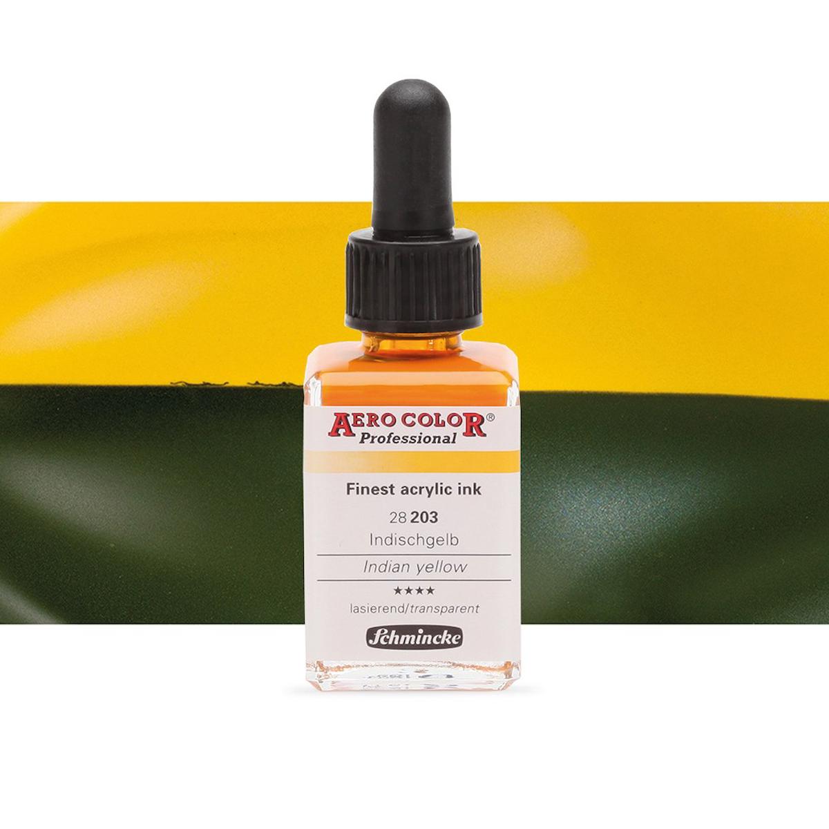 Schmincke Aero Color Professional Finest Akrilik ink. 28ml Indian Yellow 203