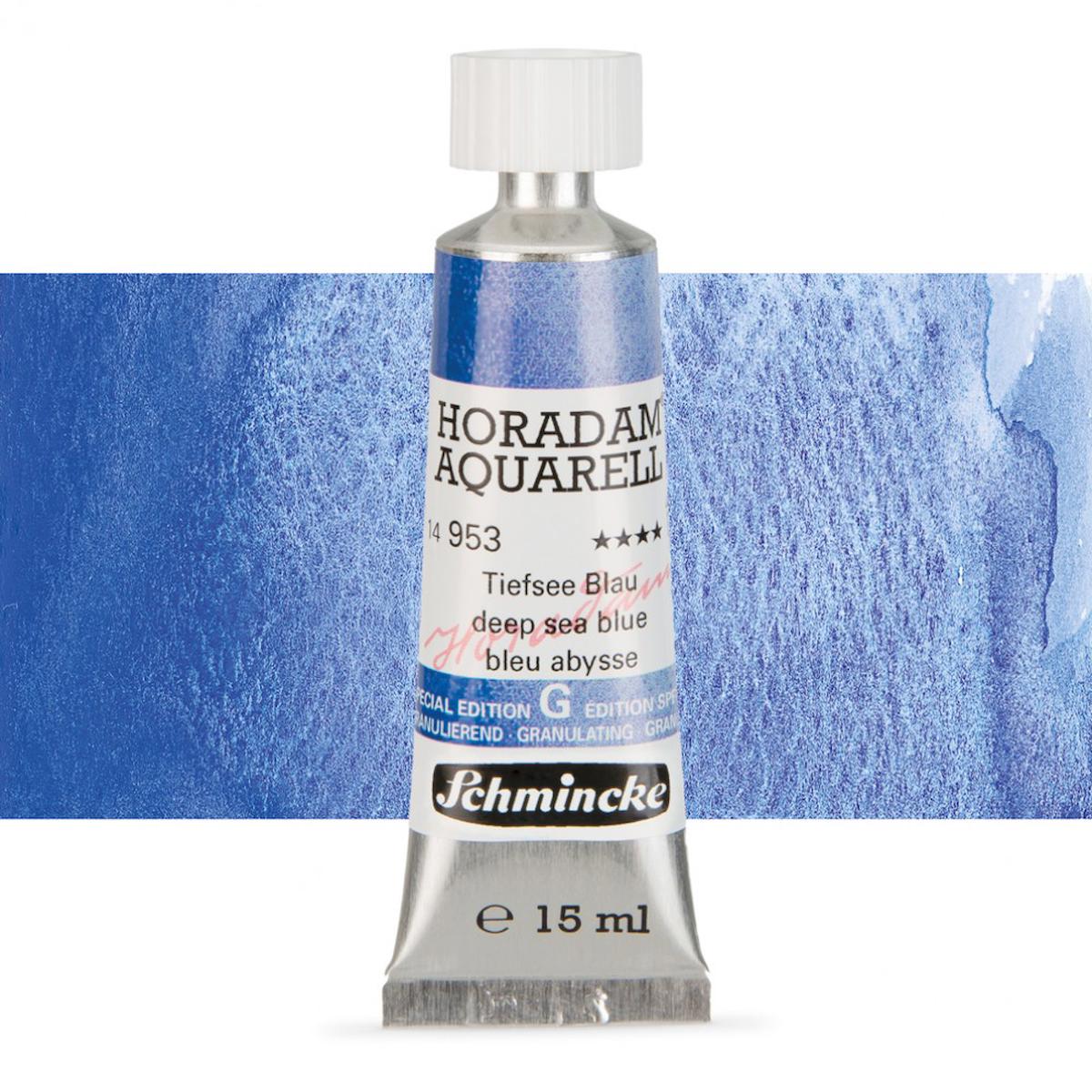 Schmincke Horadam Aquarell Tube 15ml Super Granulation Seri 953 Deep Sea Blue