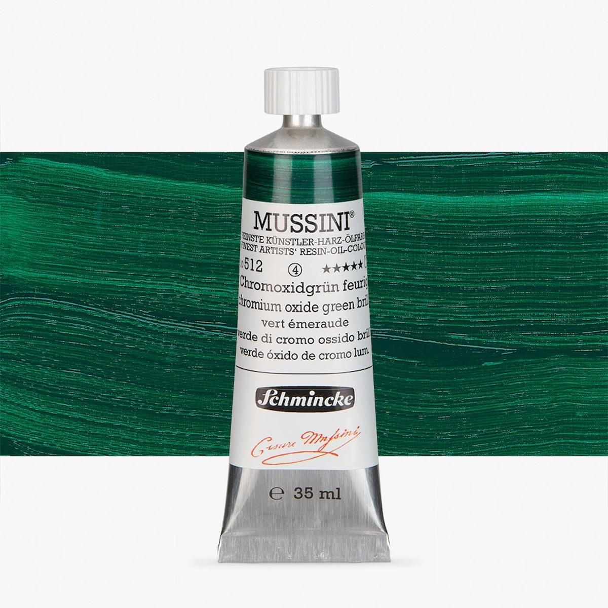 Schmincke Mussini Yağlı Boya 35ml Chromium Oxide Green Brilliant 512 S.4