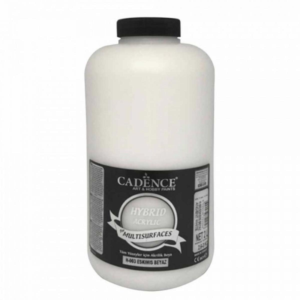 Cadence Yayınları Hybrid Acrylic for Multisurfaces Akrilik Boya 2000ml Eskimiş Beyaz 03