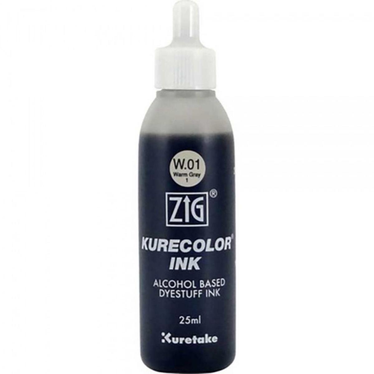 Zig Kurecolor Refill Ink Mürekkep 25ml W01 Warm Gray 1