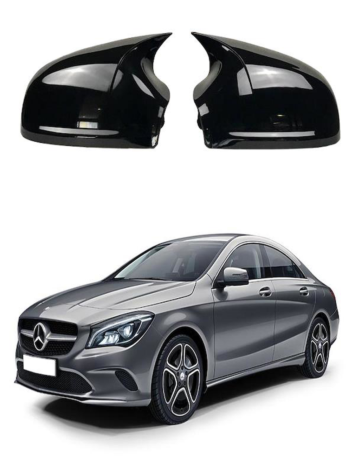 MERCEDES CLA SERİSİ W117  Araca Özel Batman Yarasa Ayna Kapağı Pianoblack