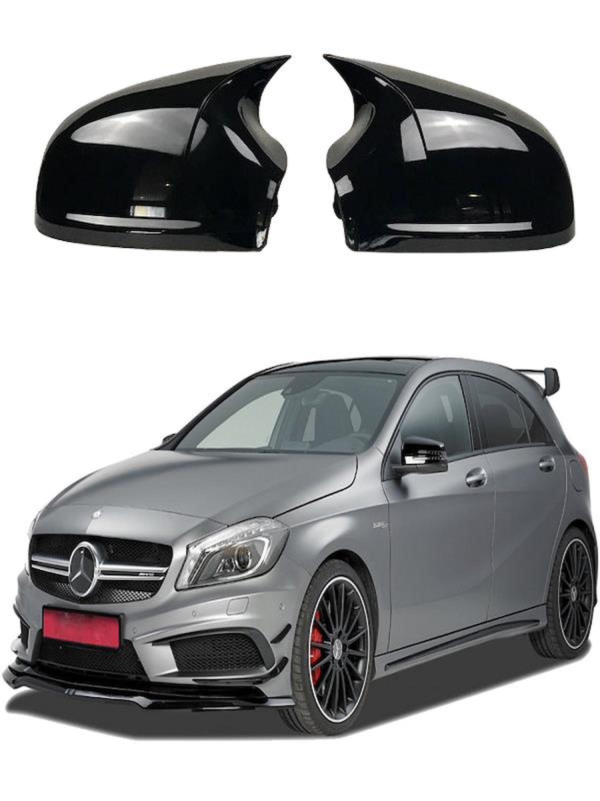 MERCEDES A SERİSİ W176 Araca Özel Batman Yarasa Ayna Kapağı Pianoblack