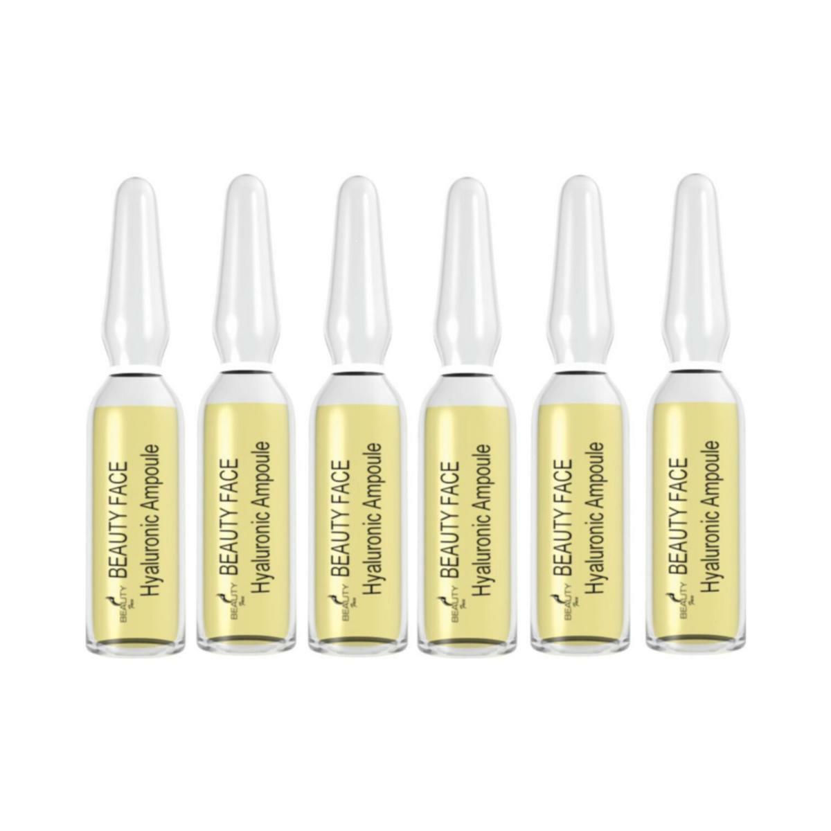 Hyaluronic Ampoule Tüm Cilt Tipleri İçin Su Bazlı Yağsız Nemlendirici Yüz Bakım Ampulü 6 x 2 ml