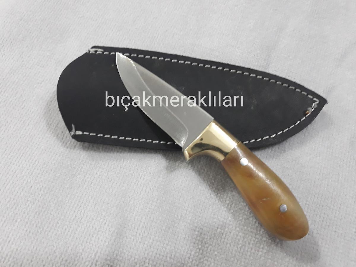 KOÇ BOYNUZU MİNİ AV BIÇAĞI-11,5CM-2,5MM-EL İŞÇİLİĞİ