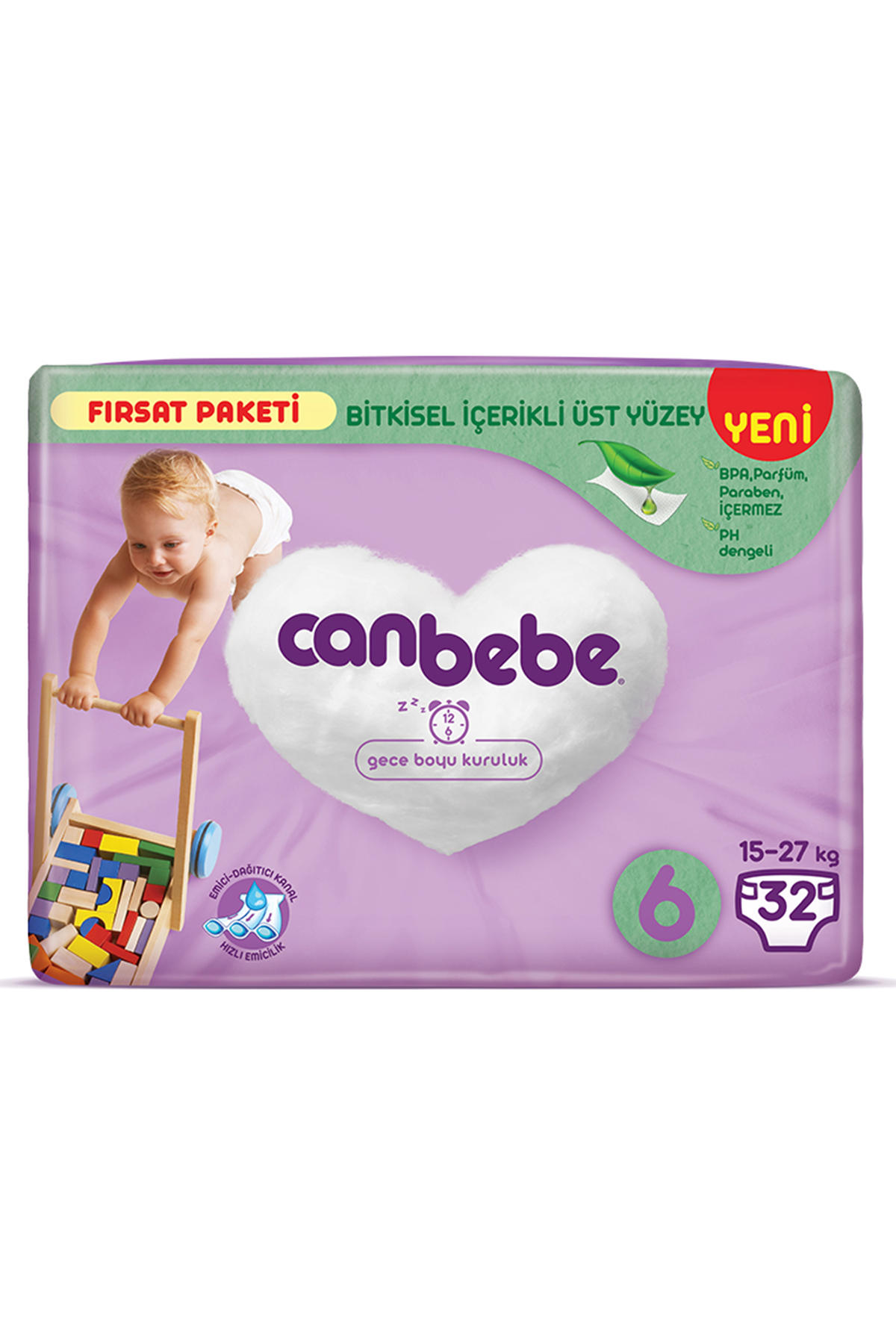 Canbebe 6 Numara X Large 36'lı Bel Bantlı Bez