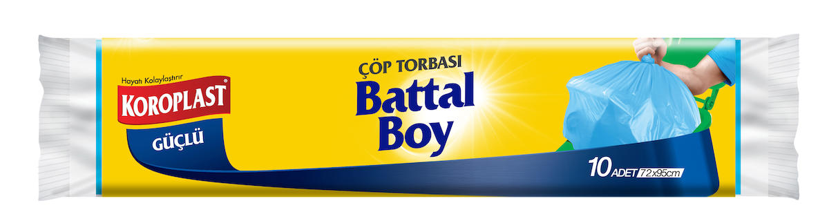 Koroplast Güçlü Battal Boy Çöp Torbası 10 Adet 72x95 cm