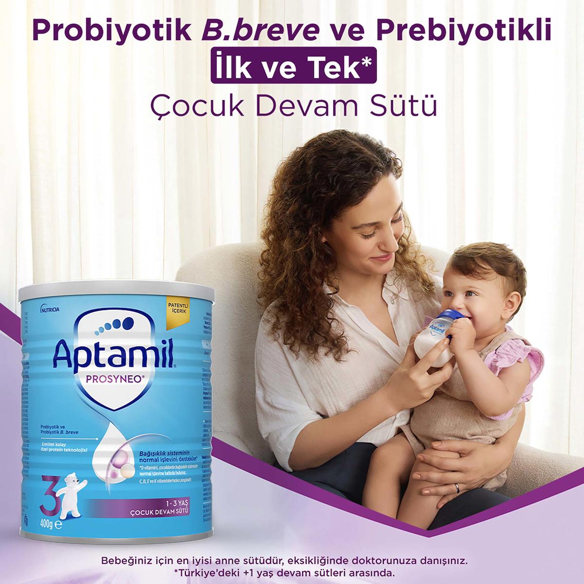 Aptamil Prosyneo 3 Numara Bebek Sütü 400 gr 3 Adet