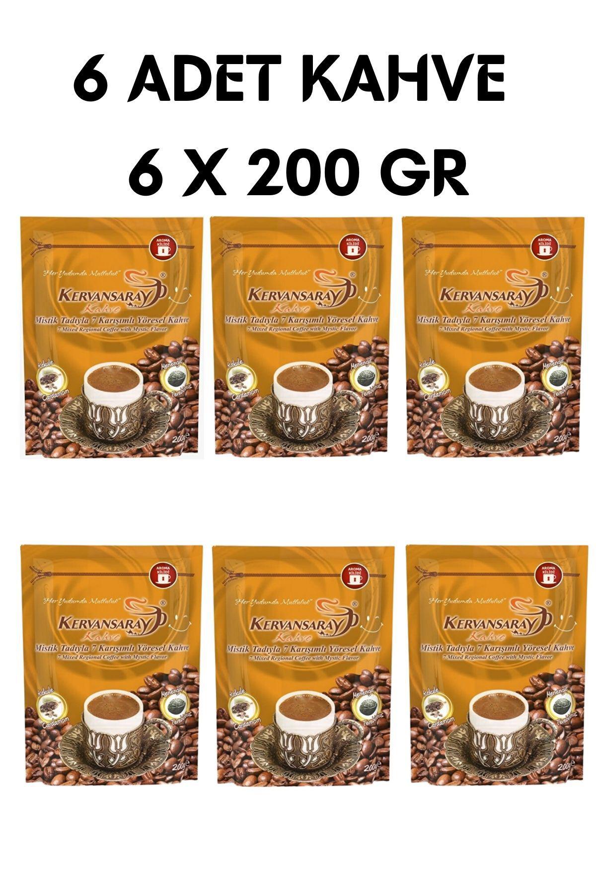 Kervansaray Kahve 7 Karışımlı Menengiçli & Kakuleli Yöresel Kahve 200gr 6 X 200 gr