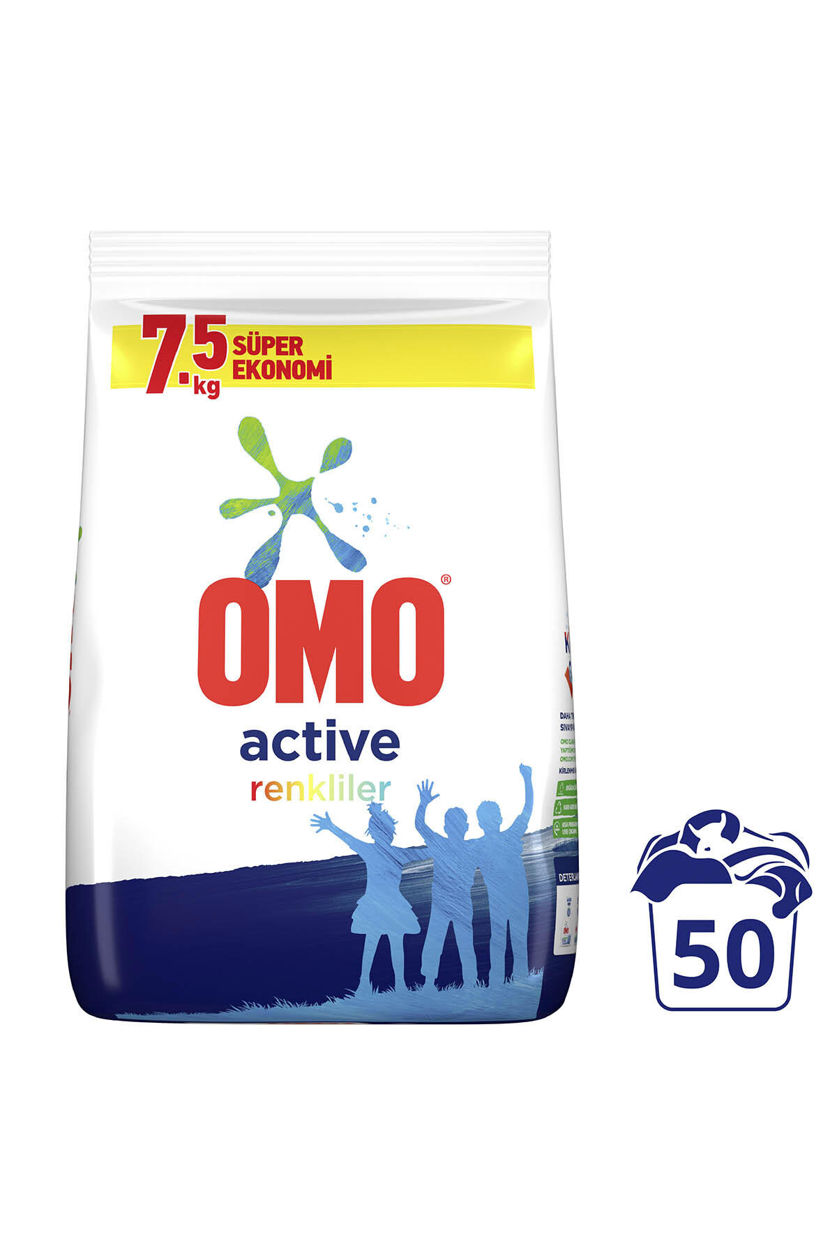 OMO Toz Çamaşır Deterjanı Active Fresh Renkliler Için 7.5 Kg