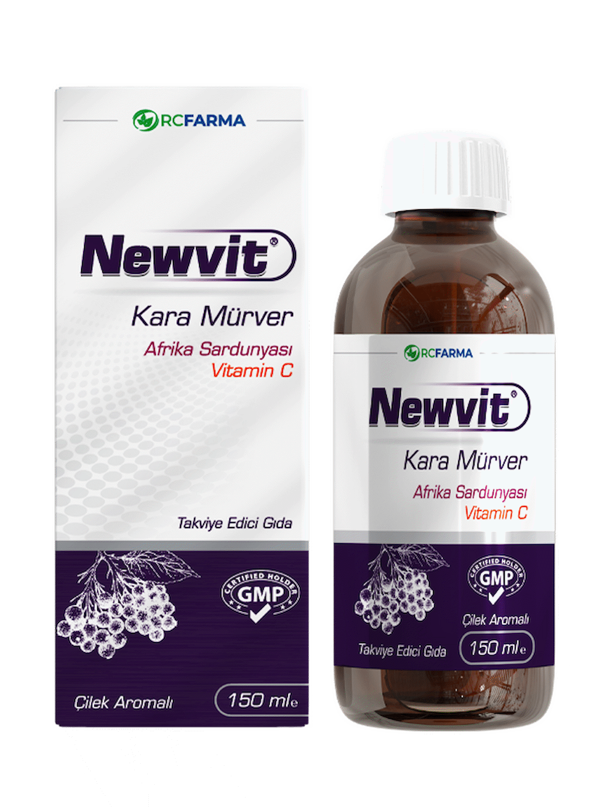 Newvit Kara Mürver & Afrika Sardunyası İçeren Takviye Edici Gıda 150 ml