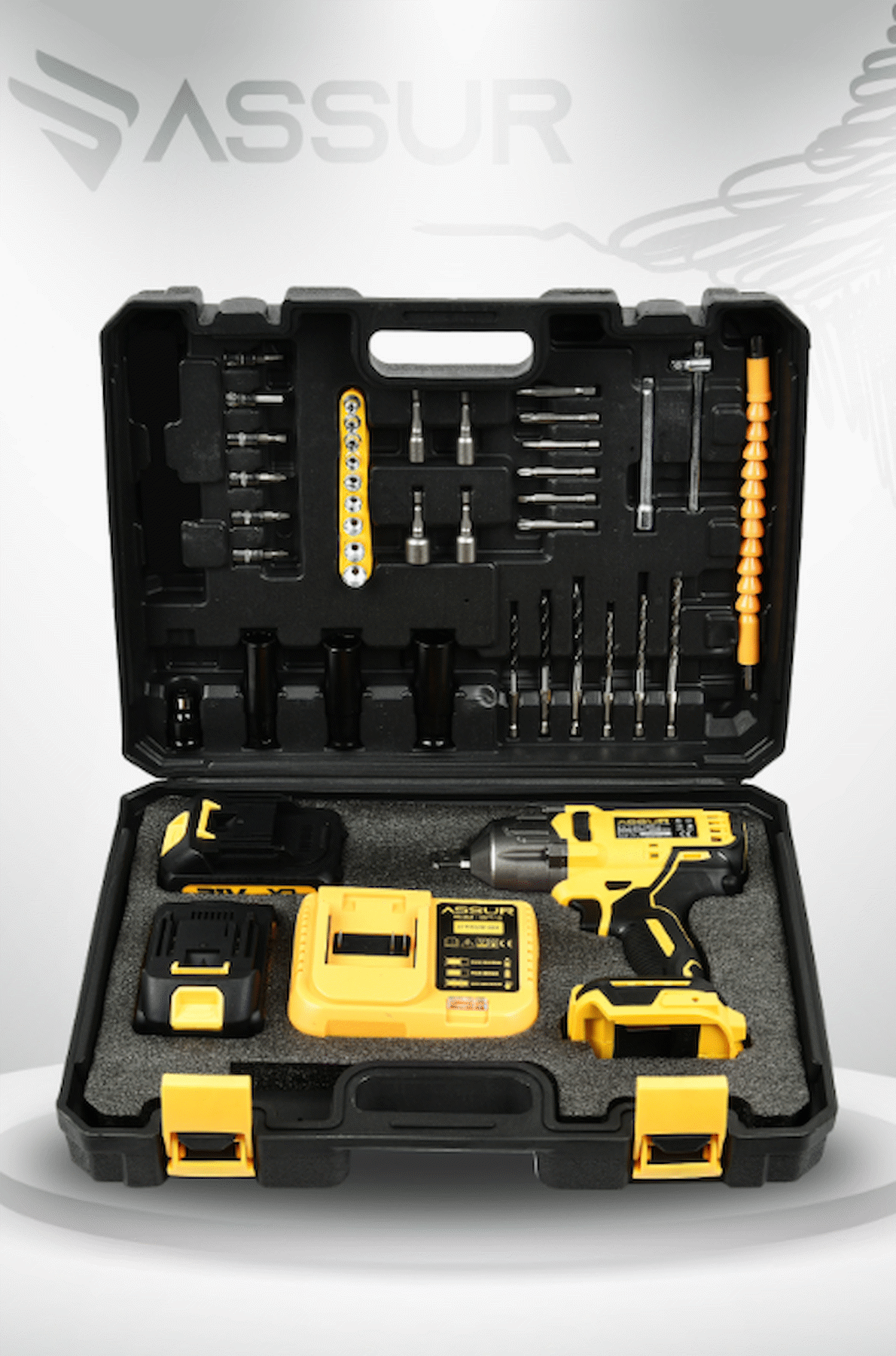 Assur 21V  Kömürsüz Motor 800 Nm Torklu Şarjlı Somun Sıkma Bijon Sökme Set