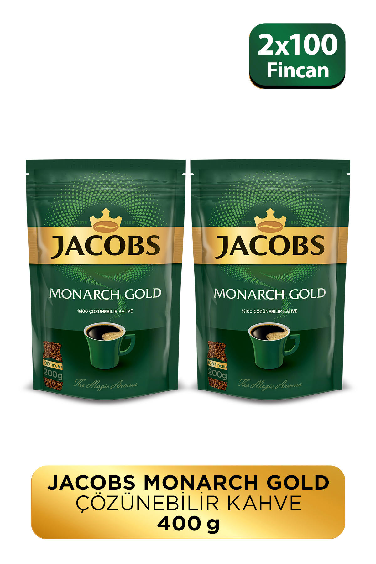 Jacobs Monarch Gold Granül Kahve 200 gram x 2 Adet