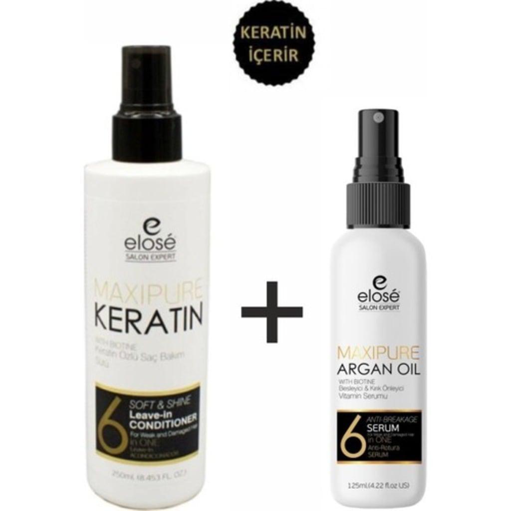 Elose Keratin Saç Bakım Sütü 250 ML + Argan Saç Serumu 125 ML