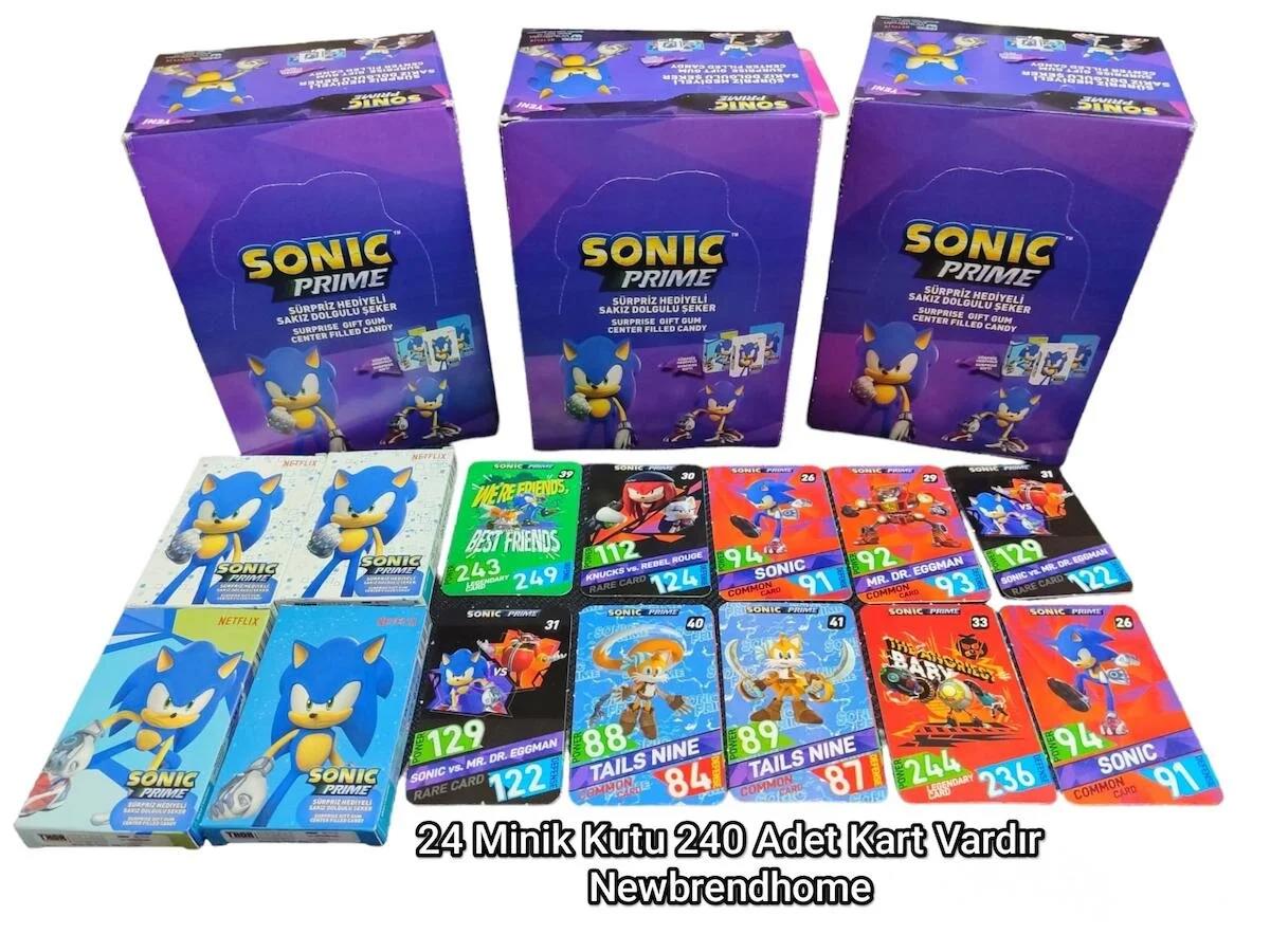 Yeni Sonic Prime Karakter Oyun Kartları (24 Minik Kutu 240 Adet Kart Vardır) Sonic Oyun Kartları Oyun Kağıtları