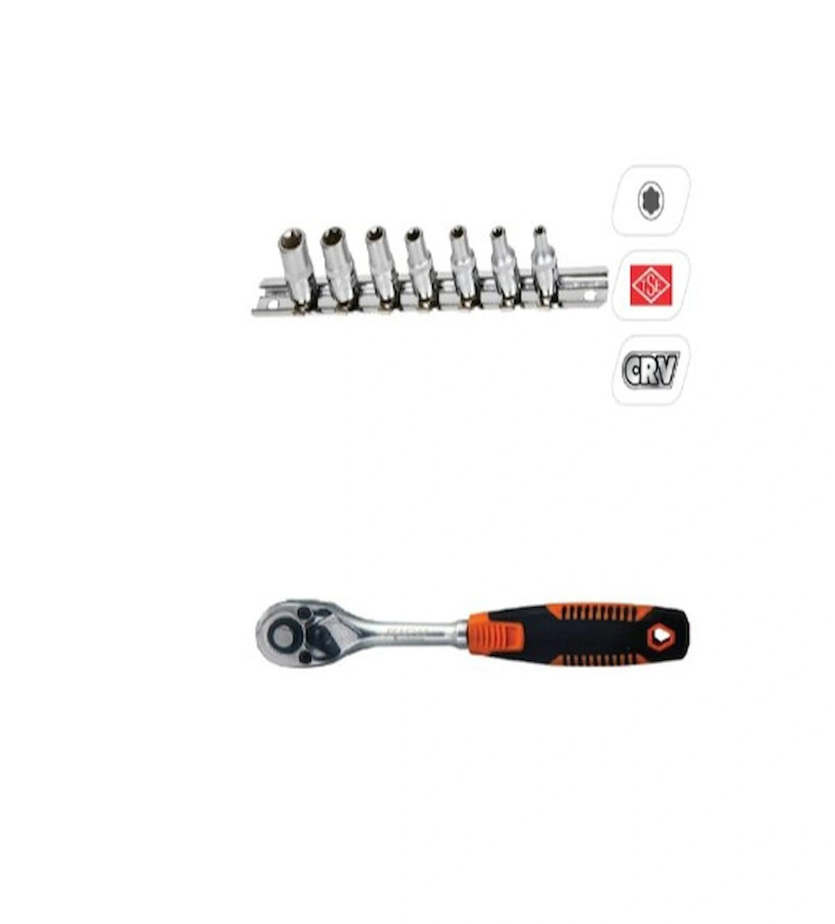 1/4 Cırcır Kolu 1/4 E Torx Lokma Seti Rico