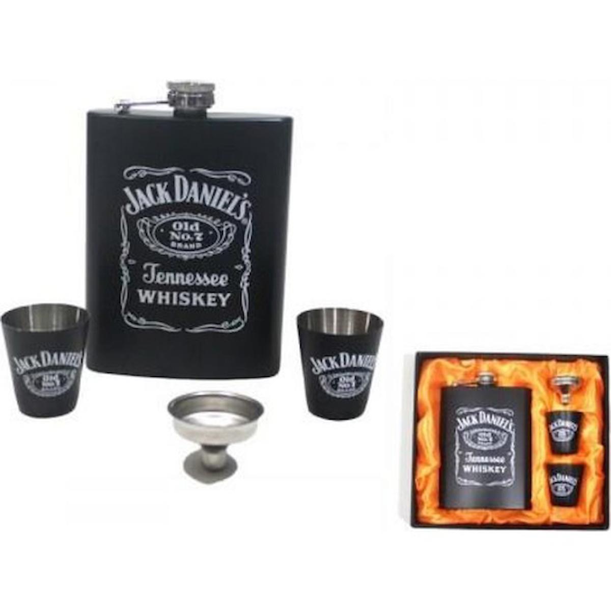 Evimshopping Jack Içki Viski Konyak Vodka Matara Seti 8 Oz 227 ml